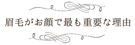 眉毛がお顔で最も重要な理由